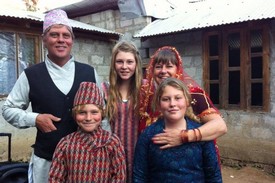 L Family Photo in Nepal